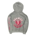 thumbnail image 2 of Womens Gray Believe Hoodie Sweatshirt Fight For A Breast Cancer Cure Medium, 2 of 2