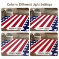 thumbnail image 7 of ODIKA 8'x10' Washable Area Rug Non-Slip Chair-Friendly Mat Patriotic Stars Stripes Memorial Independence Halloween Plaid for Dining Room, Large Office, Lounge, 7 of 7