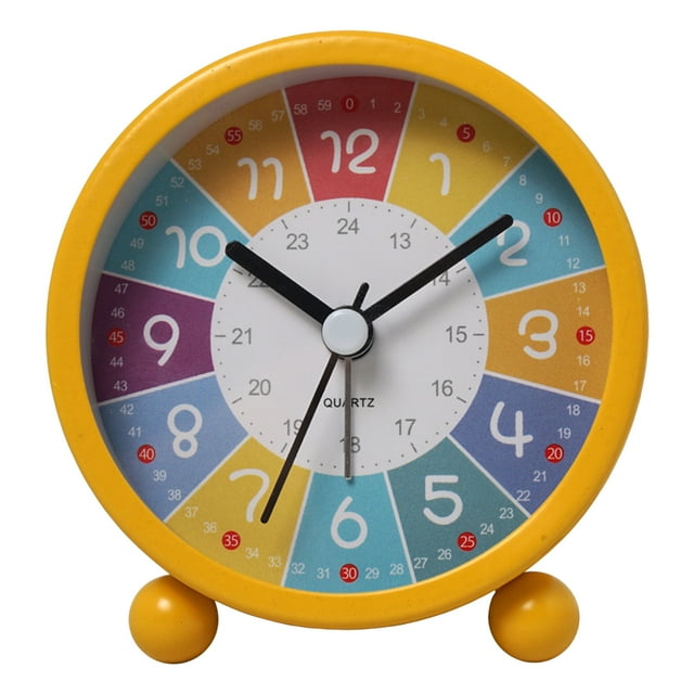 Children's Alarm Clock, Analogue Alarm Clock, No Ticking, Learning Alarm Clock, Children's Quartz Alarm Clock