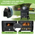 thumbnail image 2 of OverPatio Camp Wood Stove Wood Burning Stoves Portable with Chimney Pipes Camping Stove for Outdoor (Black), 2 of 9