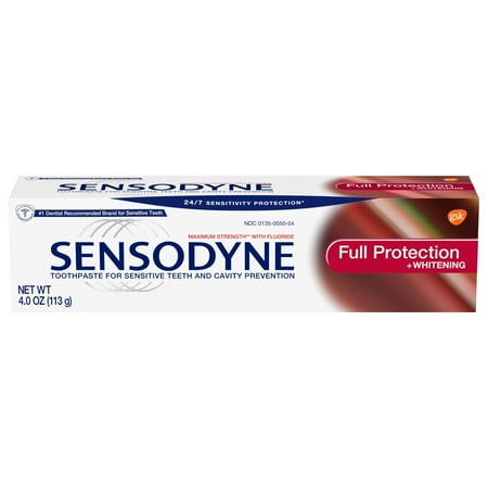 Sensodyne Sensitivity Toothpaste, Whitening for Sensitive Teeth, 24/7 Full Protection, 4 (Best Way To Clean Teeth Without Toothpaste)