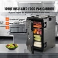 thumbnail image 2 of KFFKFF Food Pan Insulator,109 Qt Catering Hot Box,LLDPE Food Container with Dual Clasps,Front Access Food Heat Preserver with Grips,Terminal Loader with Rollers for Dining Establishments, Cafeteria., 2 of 9