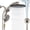 Nickel, variant on Shower Head with filtered Handheld High Pressure daul Shower Heads with Handheld Spray Combo and 10 Sprays Handheld Shower Head Detachable Shower head Built-in Magnetic Docking and Power Jets Chrome