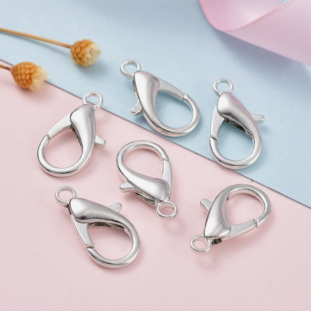 500pcs Zinc Alloy Lobster Claw Clasps Parrot Trigger Clasps Cadmium Free & Nickel Free & Lead Free 21x12mm Hole: 2mm