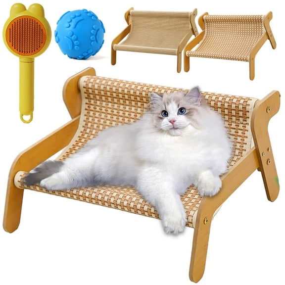 The Claw Lounge, Cat Sisal Chair, Rocking Cat Scratcher, 2-in-1 Cats Scratch Pad & Lounger, Lounge Style Pet Seat, Providing Claw Trimming & Comfort of Cats (Rattan Mat)