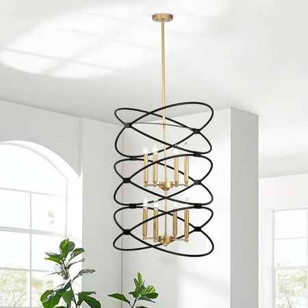 

Vintage Candelabrum Chandelier Gold/Matte Black，8-light Ceiling Light for Living Room Bedroom Kitchen Dining Room Restaurants Hallway Loft