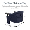 thumbnail image 6 of Inglesina - Fast Table Chair with Fast Tray: Hook On Portable High Chair for Babies and Toddlers, Damage Free Travel Booster Seat for Restaurant Use - Includes Snap On Tray, Navy, 6 of 6