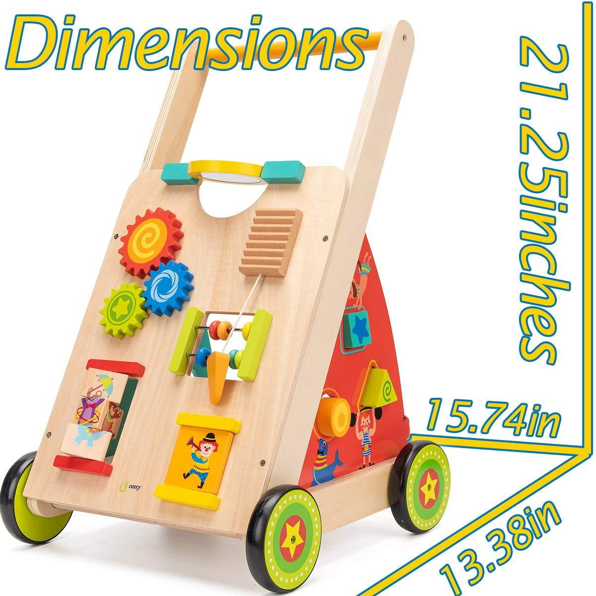 cossy wooden baby learning walker