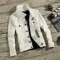 thumbnail image 3 of Abrigo vaquero para hombre, chaqueta vaquera gris estilo hip hop de otoño, ropa de abrigo lavada de corte entallado para hombre, marca de moda, talla grande L al precio más bajo G, 3 of 5