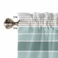 thumbnail image 4 of Teal Aqua Stripes Valances for Windows Farmhouse Kitchen Curtains Valances Rod Pocket Valance Curtains for Kitchen Windows Modern Ombre Abstract Aesthetics Window Valances for Bathroom 54"x18", 4 of 6