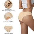thumbnail image 5 of SHARICCA Women Seamless Cheeky Bikini No Show Panties Ladies Invisible Breathable Briefs Soft Stretch Underwear Multi Pack, 5 of 7