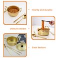 SHISUYAN Korean Noodle Pot with Utensils and Lid Golden