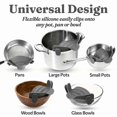 thumbnail image 4 of Silicone Pasta Strainer - Wide Mouth, Adjustable Clip-On Kitchen Gadget For Easy Noodle Draining & Vegetable/Fruit Filtering, 4 of 5