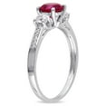 thumbnail image 5 of Everly Women's Created Sapphire and Created Ruby 10k White Gold Ring, 5 of 6