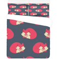 thumbnail image 1 of Juego de ropa de cama de 3 piezas ABPHQTO Funda de edredón zorro durmiente con 2 fundas de almohada, 1 of 4