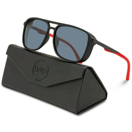 WearMe Pro - Polarized Modern Square Aviator Sunglasses for Men