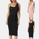 thumbnail image 1 of WILLBEST Vestidos de Verano para Mujer Vestidos de Mujer sin Mangas Un Hombro Vestido Irregular con Lentejuelas Vestido Cruzado Vestido con Cinturón Grande, 1 of 3