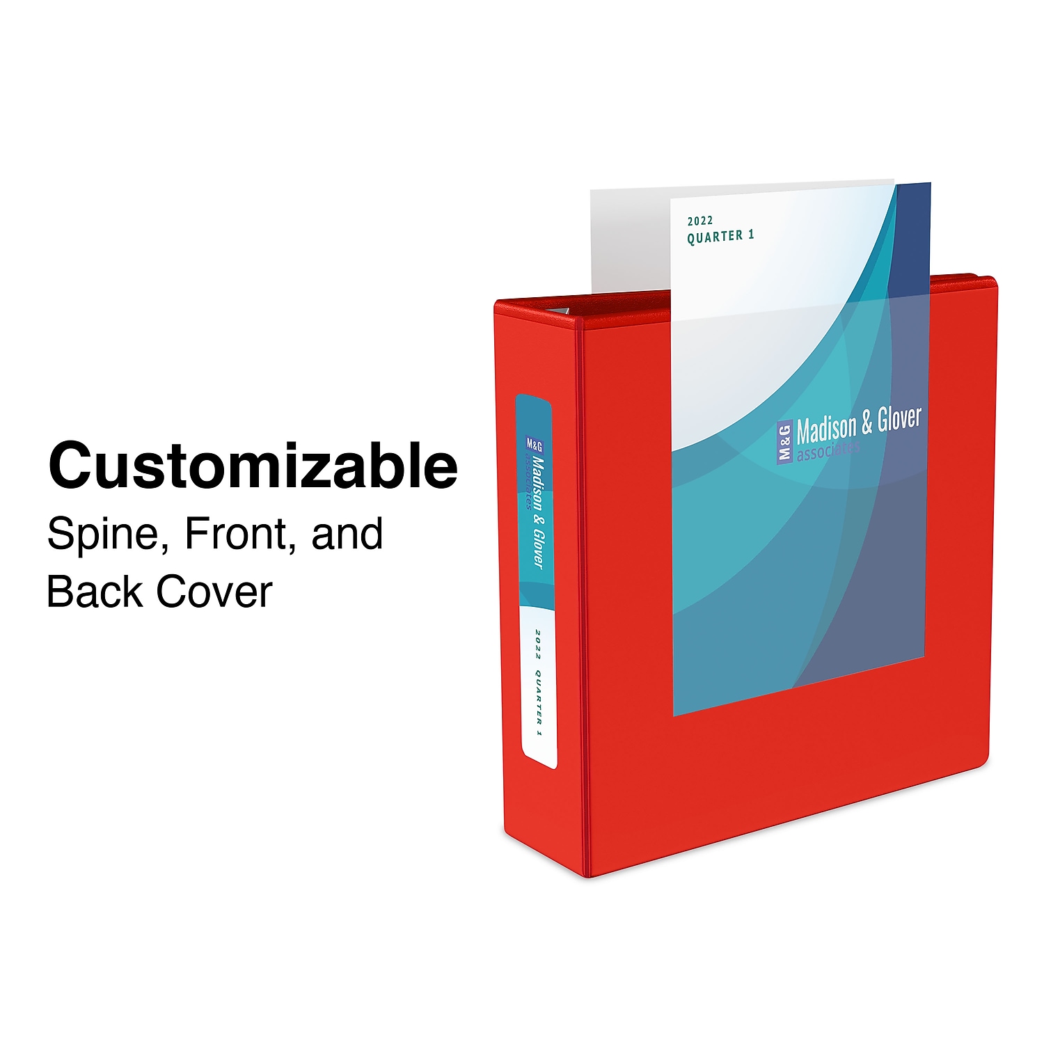 Staples Heavy Duty 5" 3-Ring View Binder with D-Rings and Four Interior Pockets Red  2/Pack