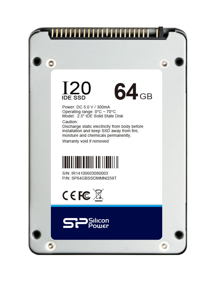64GB Silicon Power SSD-I20 2.5-inch IDE/PATA SSD State Disk (9mm, Toshiba 19nm MLC Flash) Walmart.com