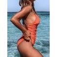 thumbnail image 3 of Women's One Piece Swimsuit Tummy Control V Neck Bathing Suits, 3 of 12