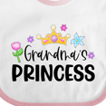 thumbnail image 4 of Inktastic Grandma's Princess Crown and Flowers Girls Baby Bib, 4 of 4