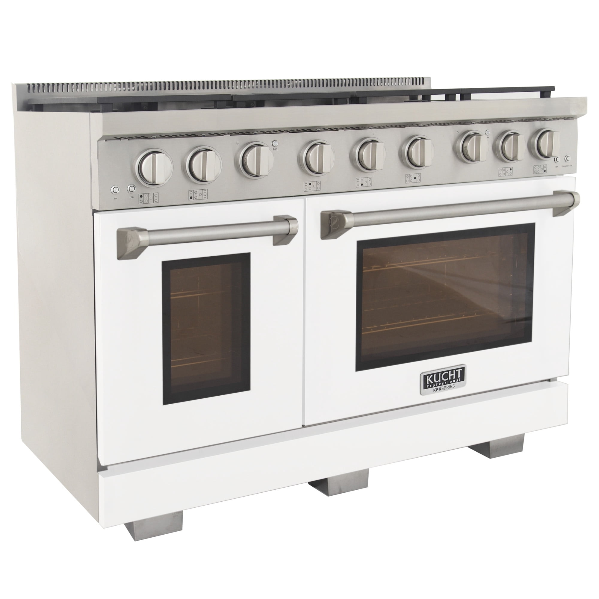 Professional 48-in Propane Gas Range in White with True Simmer Burners