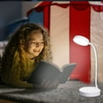 thumbnail image 4 of Ikohbadg LED Desk Lamps, Table Lamp, Night Stand Light for Home, 3 Brightness with USB Charging Port, Desk Light with Adjustable Gooseneck for Reading Study Bedroom Office, White, 4 of 8