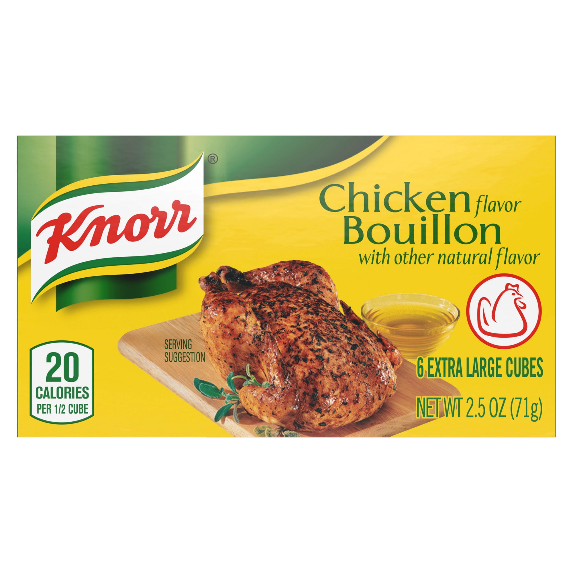 Knorr Shelf-Stable Chicken Flavor Bouillon Cubes, 2.5 oz, 6 Count