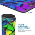 thumbnail image 6 of 12x10 in Colorful Mouse Pad with Butterflies for Women Girls, Pretty Blue Purple Green Washable Non-Slip Rubber Rectangle Mousepad Mat with Stitched Edge for Laptop Computer Wireless Mouse Desk, 6 of 6