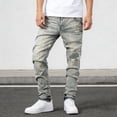 thumbnail image 5 of 2026 New Men's Light Wash Graphic Distressed Skinny Stretch Jeans: Flexible Durable Denim | Standard (30-40) & Big & Tall (1XL-6XL) Sizing, 5 of 9