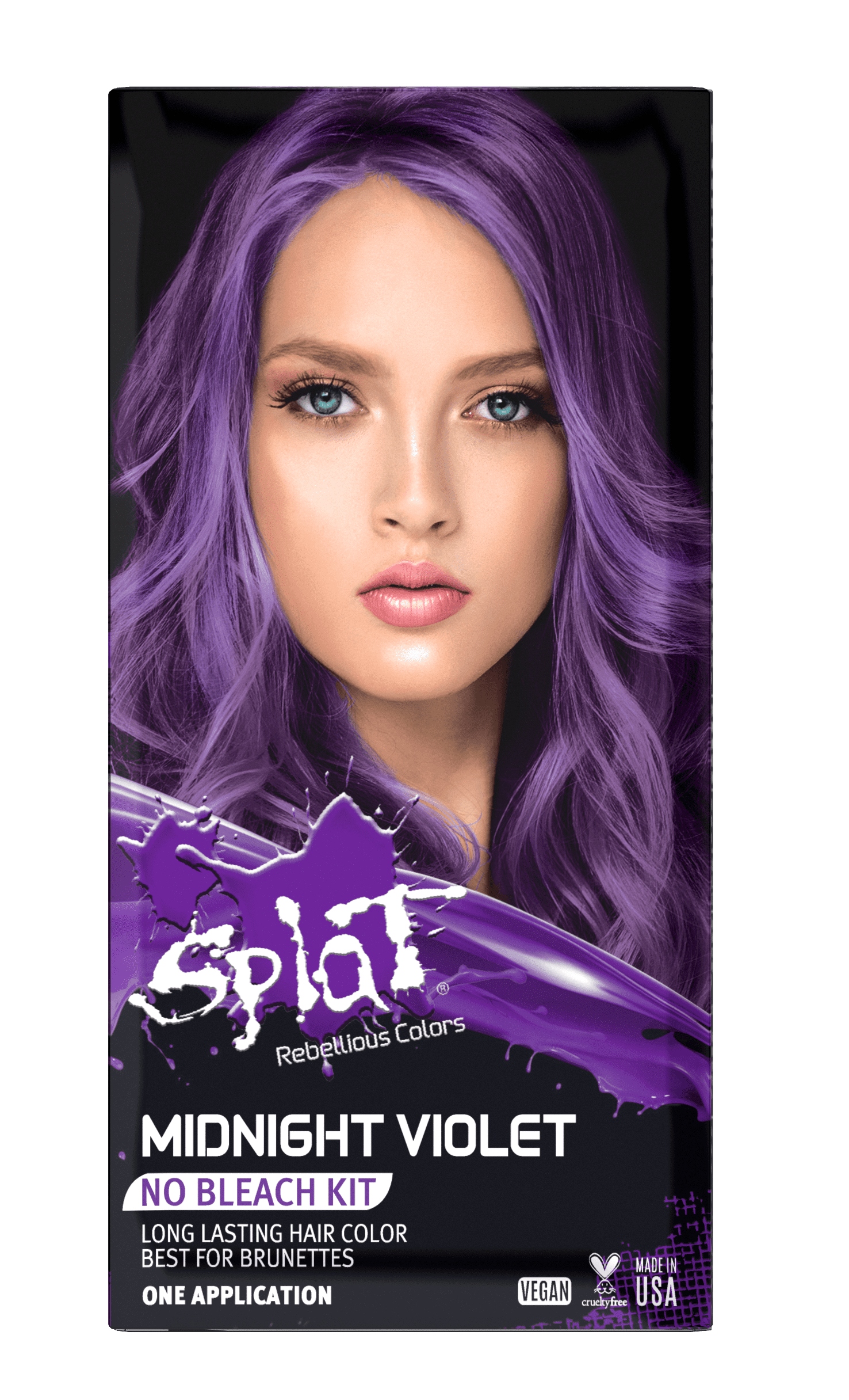 Splat Midnight Violet Dye, Semi-Permanent Purple Hair Color 