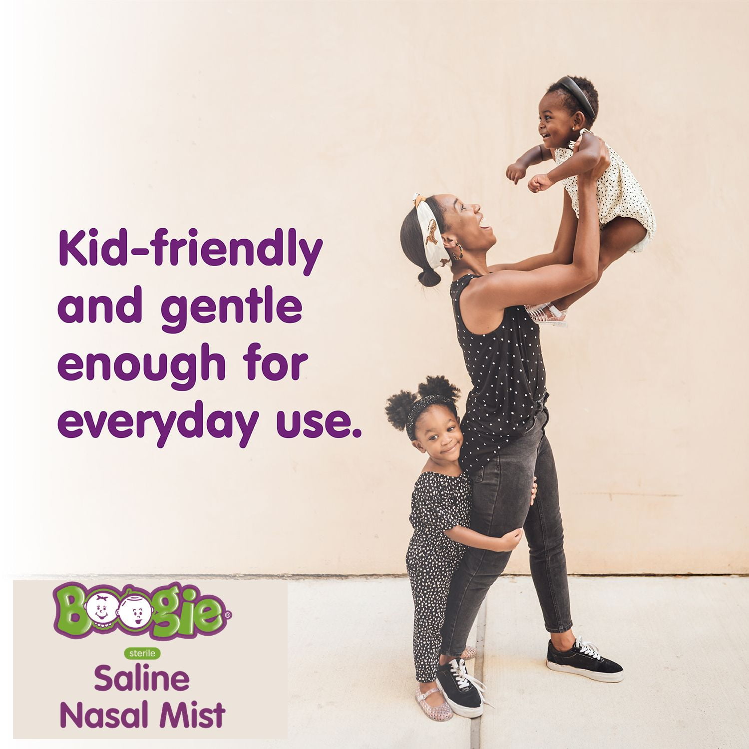 (2 pack) Boogie Saline Nasal Mist Spray for Kids with Soft Tip, Fresh Scent, 3.1 oz