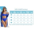 thumbnail image 5 of INSPIRE CHIC Women One Shoulder Bikini Sets, 2 Piece Asymmetric Ribbed Triangle Bottoms Sporty Swimwear Bathing Suits, 5 of 5
