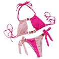 thumbnail image 1 of FhsagQ Swimsuit Sets for Women Set Cute Women's Bikini Patchwork Strap Two Piece Swimsuit Swimsuit Sets for Women Plus Size with Robe Plus Size Swimsuit Sets for Women L, 1 of 6