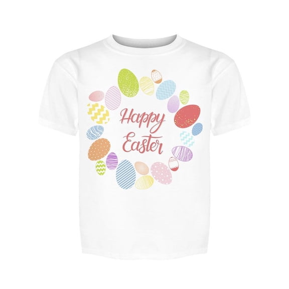 Happy Easter With A Lot Of Eggs Tee Girl's -Image by Shutterstock
