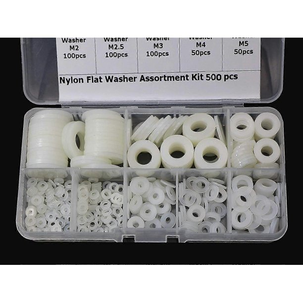 Plastic Washers Nylon Spacer M2 M2.5 M3 M4 M5 M6 M8 M10 Washer For Mechanics 500 Pcs