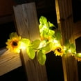 thumbnail image 4 of Led Solar Sunflower String Light 8 Modes Adjustable Fairy String Lights for Outdoor Garden Decoration, 4 of 8