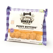 Three Dog Bakery Puppy Butters, Peanut Butter Flavored Sandwich Cookies, Crunchy Treats for Dogs, 11.8 oz. Bag