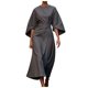 thumbnail image 1 of 2025 Vestido elegante de color liso para mujer - Vestido informal con mangas murciélago - Poliéster/spandex, estampado de bikini, pareo de playa, 1 of 4
