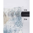 thumbnail image 6 of Blue Beige Floral Curtains 72 Inch Length, Sheer Curtains for Bedroom Living Room Window Vintage Smear Abstract Art Rod Pocket Voile Drapes Kitchen Curtains Small Half Window 52"x72" 2 Panels, 6 of 6
