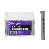 Long Grey - Soft 'N Style Salon E-Z Flow Cold Wave 12 Rods - HC-356GYLO