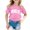 Pink, variant on WhouRiu Toddler Girls' Tshirts Short Sleeve Letter Print T Shirt Kids Summer Casual Loose Tee Tops Black,Sizes 3-4