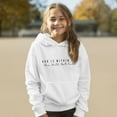 thumbnail image 6 of Telankuip God Is Within Her She Will Not Fall Hoodies for Girls Jesus Faith Bible Verse Preppy Crewneck Pullover Tops Oversized Inspirational Long Sleeve Cozy Kids Sweatshirts 2-White 160, 6 of 7