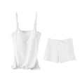 thumbnail image 4 of Purcolt Women's Maternity 2 Piece Outfit Comfort Breathable Crewneck Spaghetti Straps Tank Tops and Shorts Pregnancy Sets Lightweight Stretch Loungewear, 4 of 8