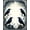 Black Gray Ivory, Pattern 10, variant on ODIKA 8'x10' Washable Area Rug Crow Gothic Raven Norse Knot Runic Border Mystical Skull Damask for Living Room, Under Sectional, Family , Durable, Non-Slip