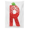 thumbnail image 3 of Ambesonne Letter R Tablecloth Rectangular Table Cover, Food Elements Capital, 52"x70", Vermilion Green Orange, 3 of 4