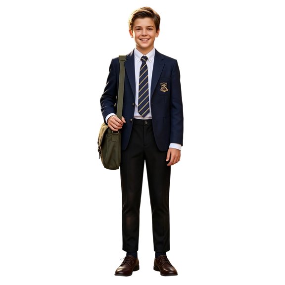 SJLDQY Boys School Uniform Pants Relaxed Fit Straight leg Trousers Solid Color Casual Pants for Boys