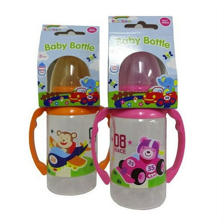 Baby Bottle 5oz Rainbow W/ Handle 6 Asstd.