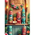 thumbnail image 4 of Decorative Design Tiki Party Backdrop Polynesian Theme Banner Colorful Mask Decoration for Luau Celebration Outdoor Beach, 4 of 6
