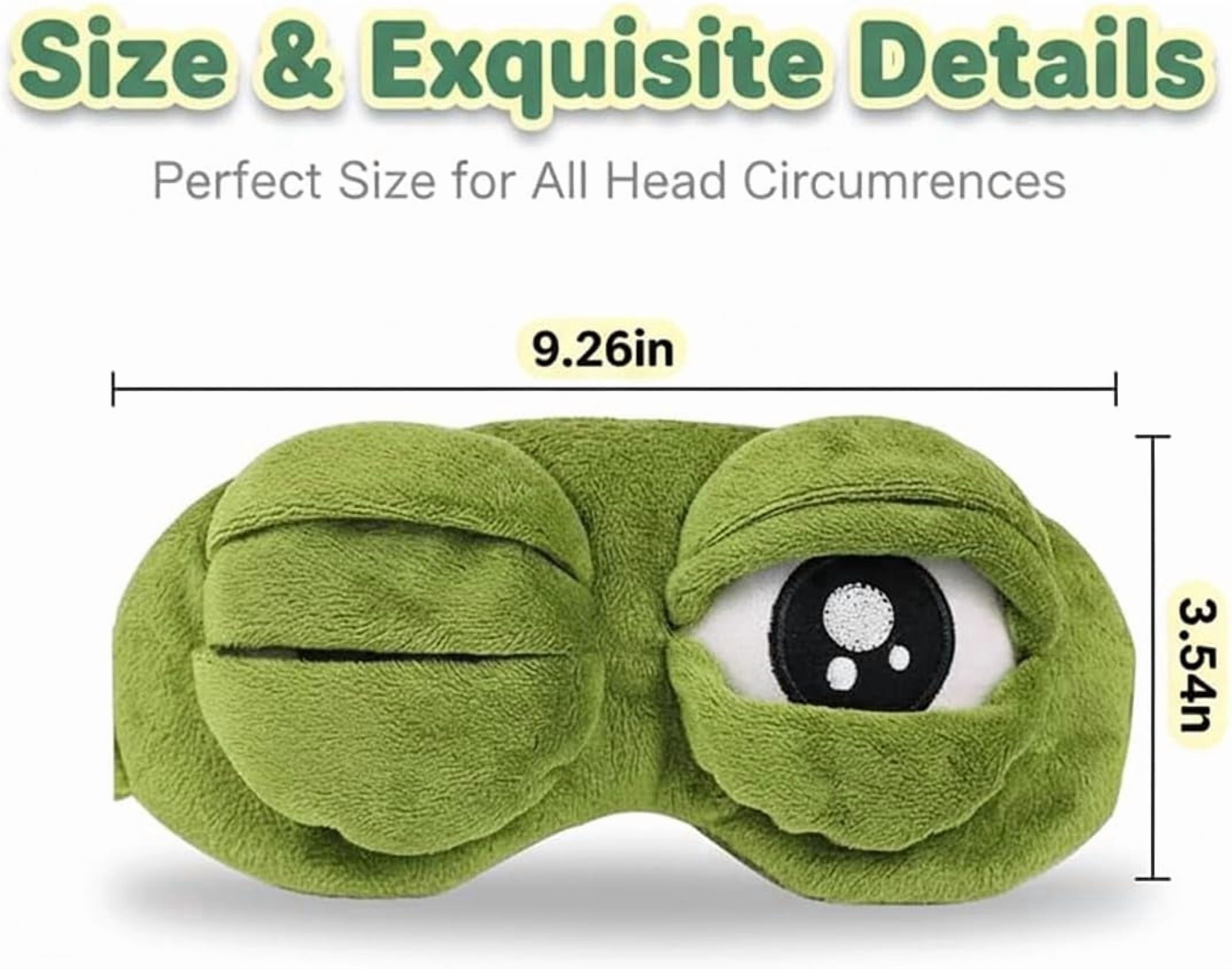 3D Frog Sleep Mask Adjustable Strap Soft Eye Shade Cover